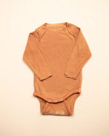 Wollen Romper Lange Mouw - Terra Cotta